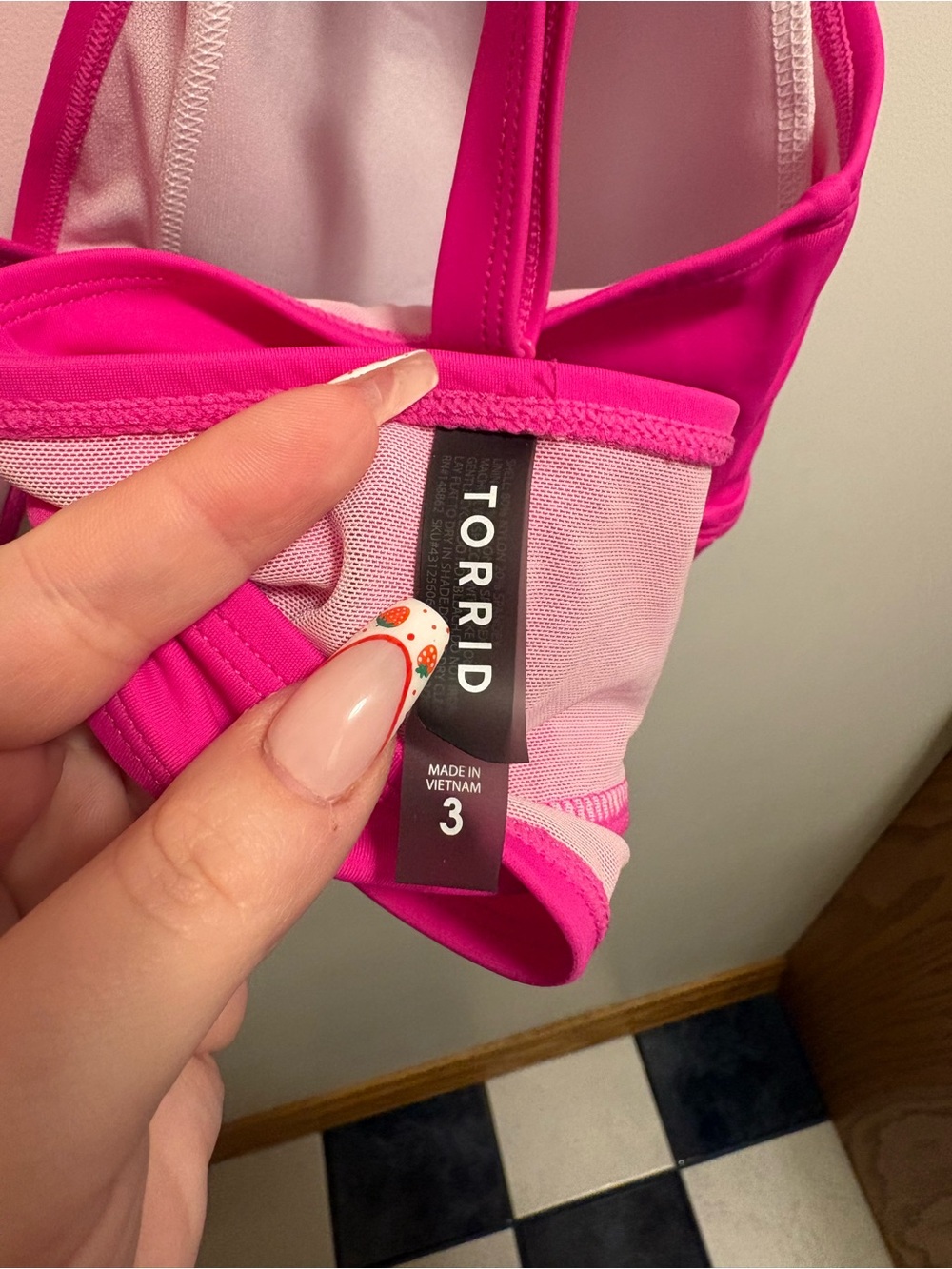 Torrid Bright Pink Wireless Triangle Bikini Top - Picture 6 of 6